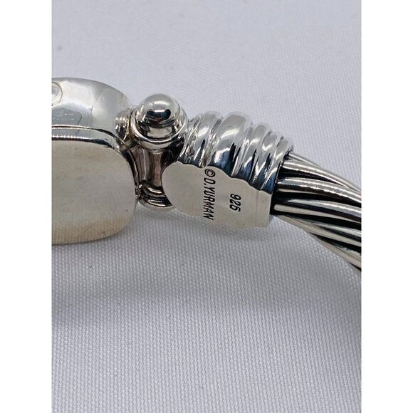 David Yurman Hinge Watch Case Bangle Bracelet 925 585 14k 8" - Picture 2 of 9